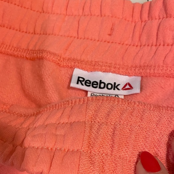 Reebok Vibrant Peach Athletic Shorts side pockets drawstring - Picture 4 of 12